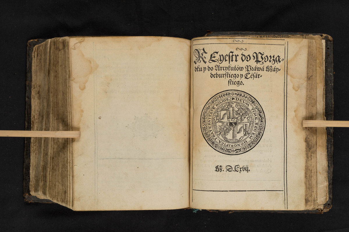 Groicki, Bartłomiej (са 1519/1534-1605)  Porządek Sądów y Spraw Mieyskich Prawa Maydeburskiego: na wielu mieyscach poprawiny.